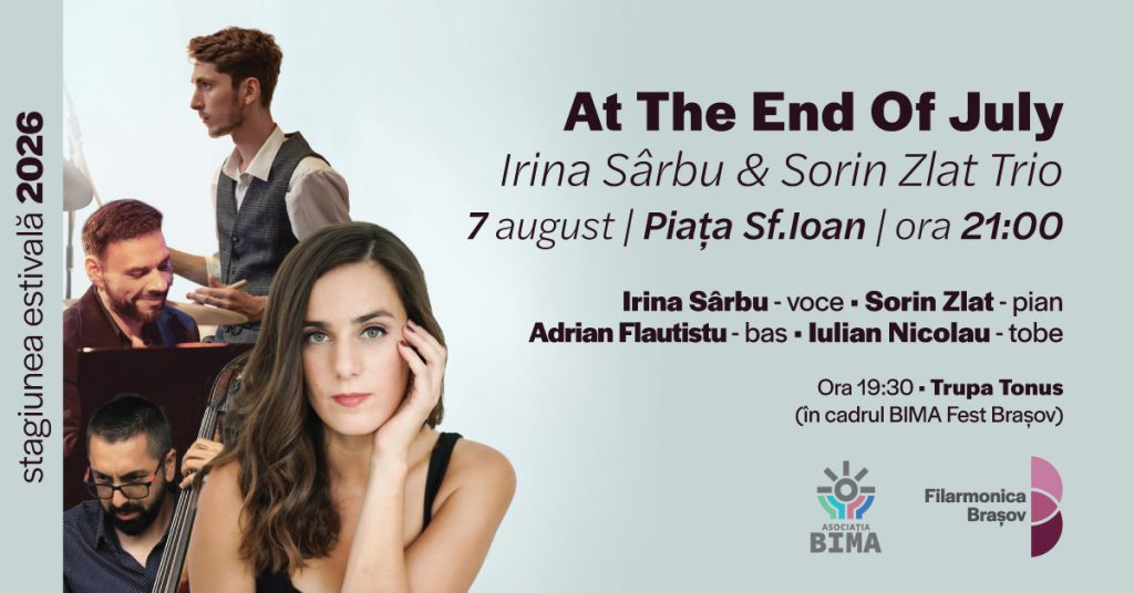 Concert estival cu Irina Sârbu & Sorin Zlat Trio | În deschidere: Trupa Tonus (Ora 19:30)