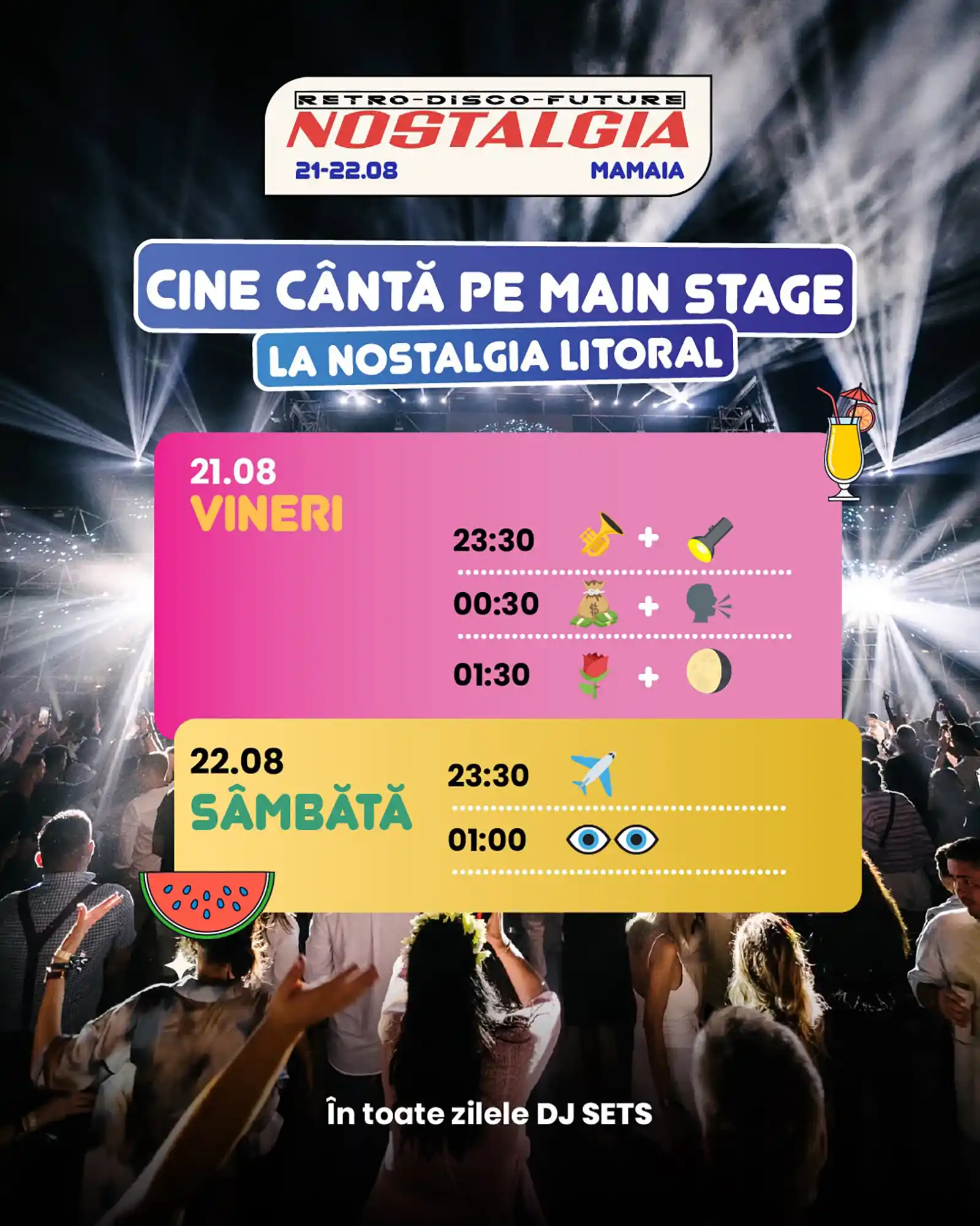 NOSTALGIA Litoral 2026, petrecere până în zori la Mamaia. Primele indicii despre invitați
