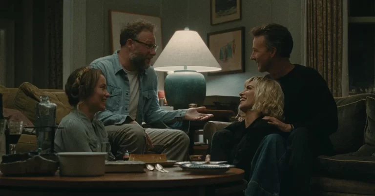 Seth Rogen, Olivia Wilde, Penelope Cruz și Edward Norton în filmul The Invite