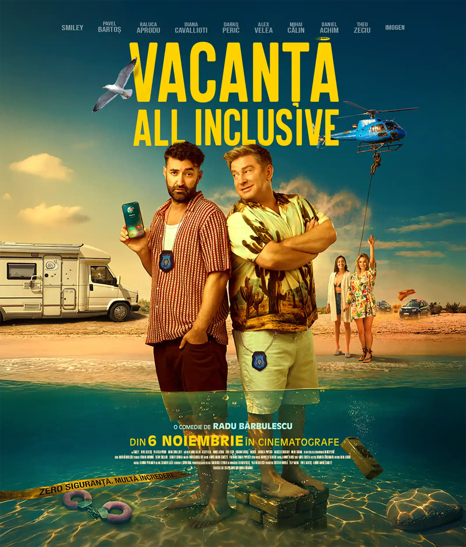 „Vacanță All Inclusive”: Smiley și Pavel Bartoș, polițiști antidrog într-o comedie inspirată dintr-un caz real