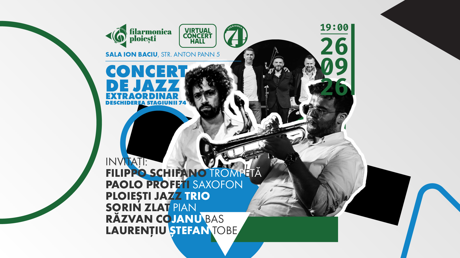 Concert de jazz extraordinar - Deschiderea Stagiunii 74