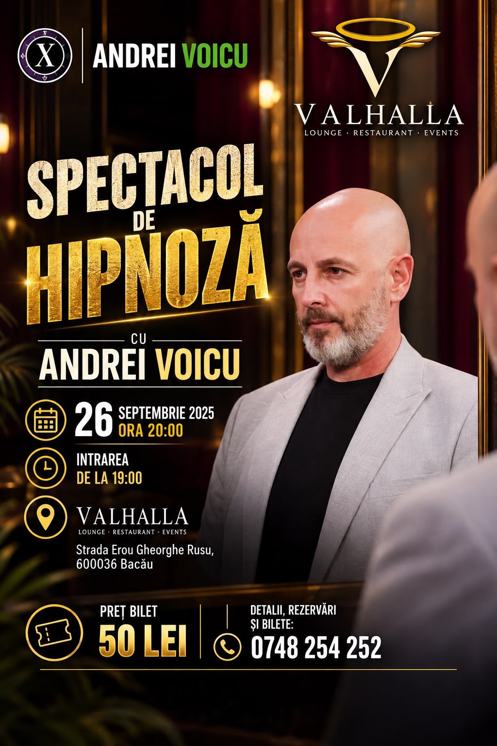 SECTACOL de HIPNOZĂ cu ANDREI VOICU