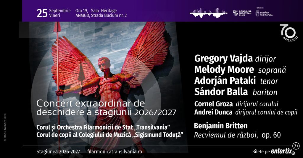 Concert extraordinar de deschidere a stagiunii 2026/2027 @ Sala Héritage - ANMGD Cluj