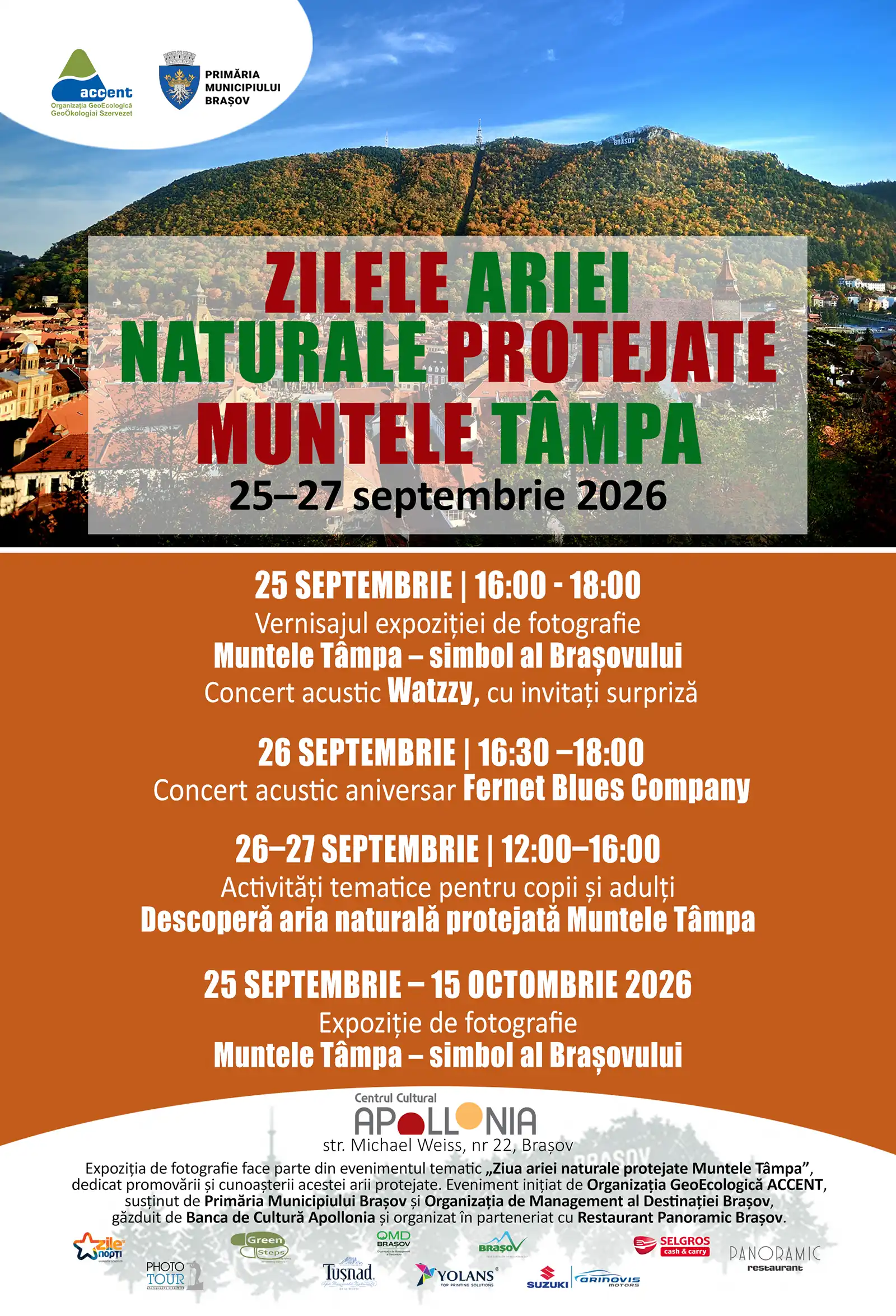 Zilele ariei naturale protejate Muntele Tâmpa – ediția a III-a