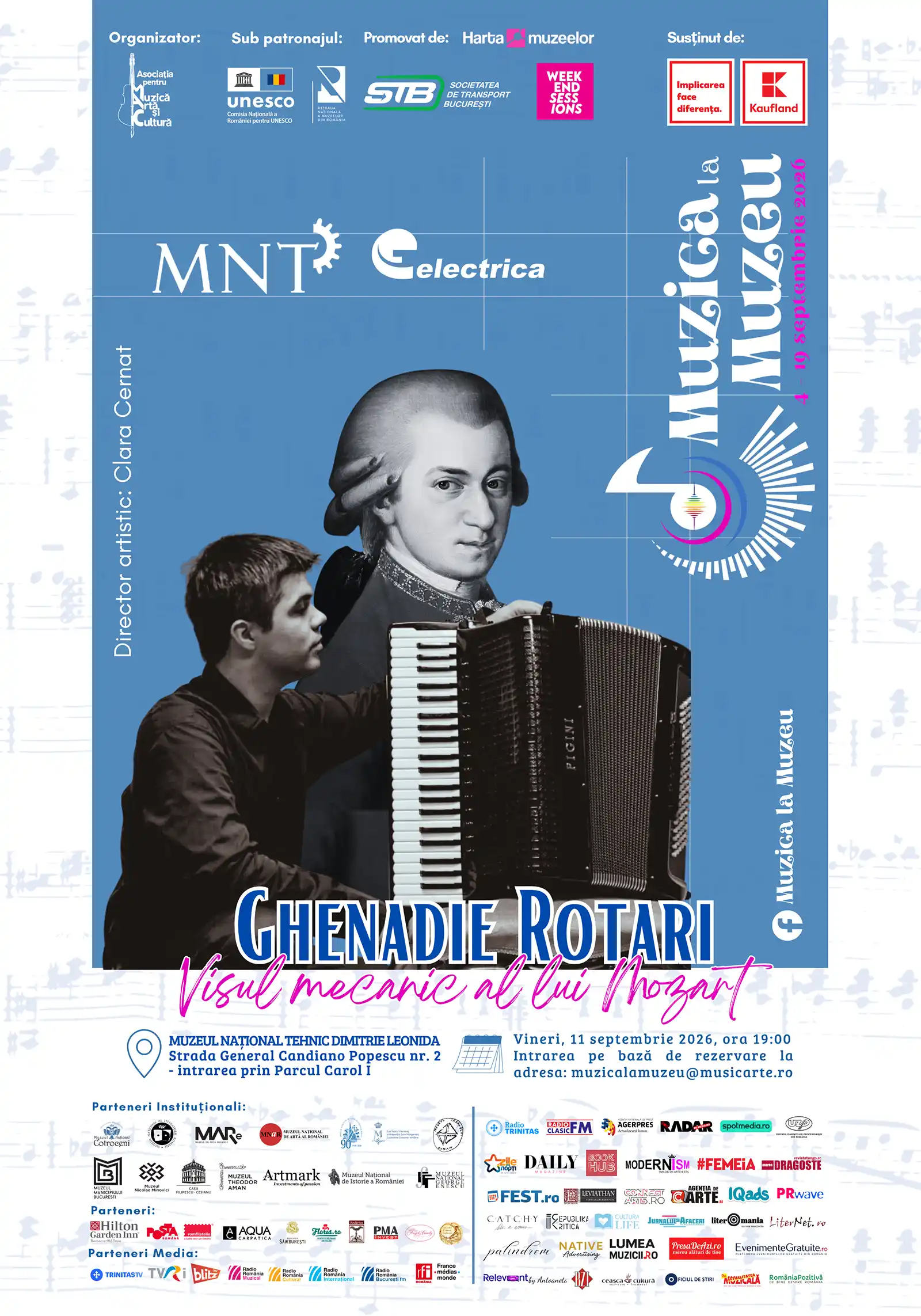 RECITALUL VISUL MECANIC AL LUI MOZART LA MUZEUL NAȚIONAL TEHNIC PROF. ING. DIMITRIE LEONIDA