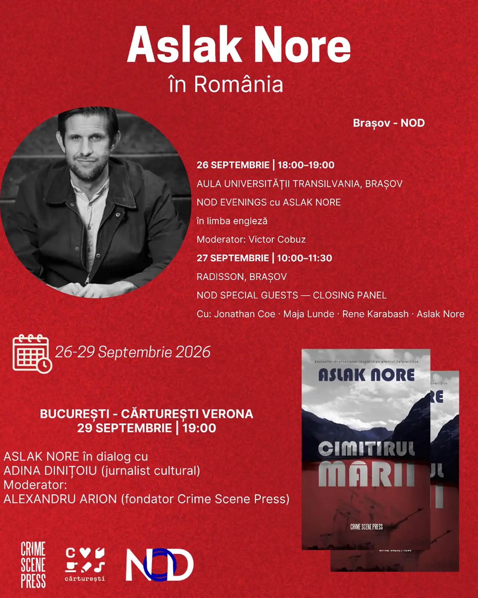 Aslak Nore, unul dintre cei mai apreciați autori de crime nordic vine în România