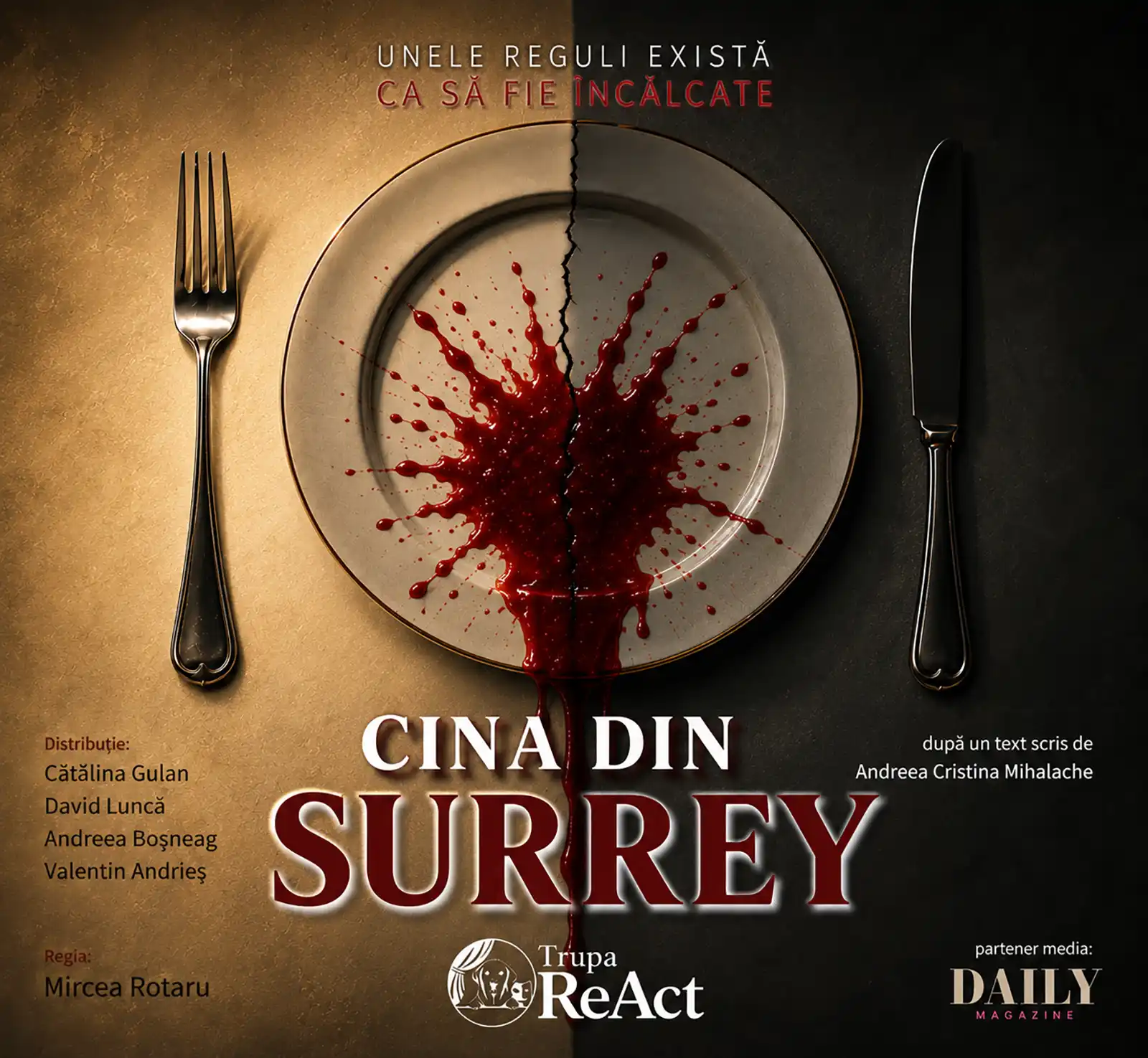„Cina din Surrey”, în premieră națională la Teatrul Amzei