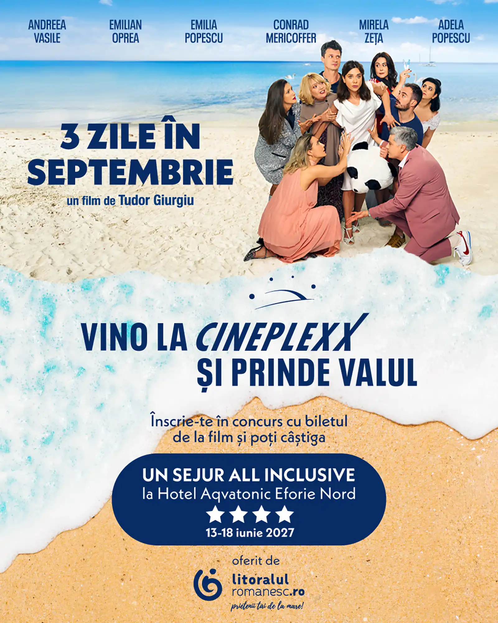 Vino la Cineplexx și prinde valul! Participă la concurs și poți câștiga un sejur all inclusive