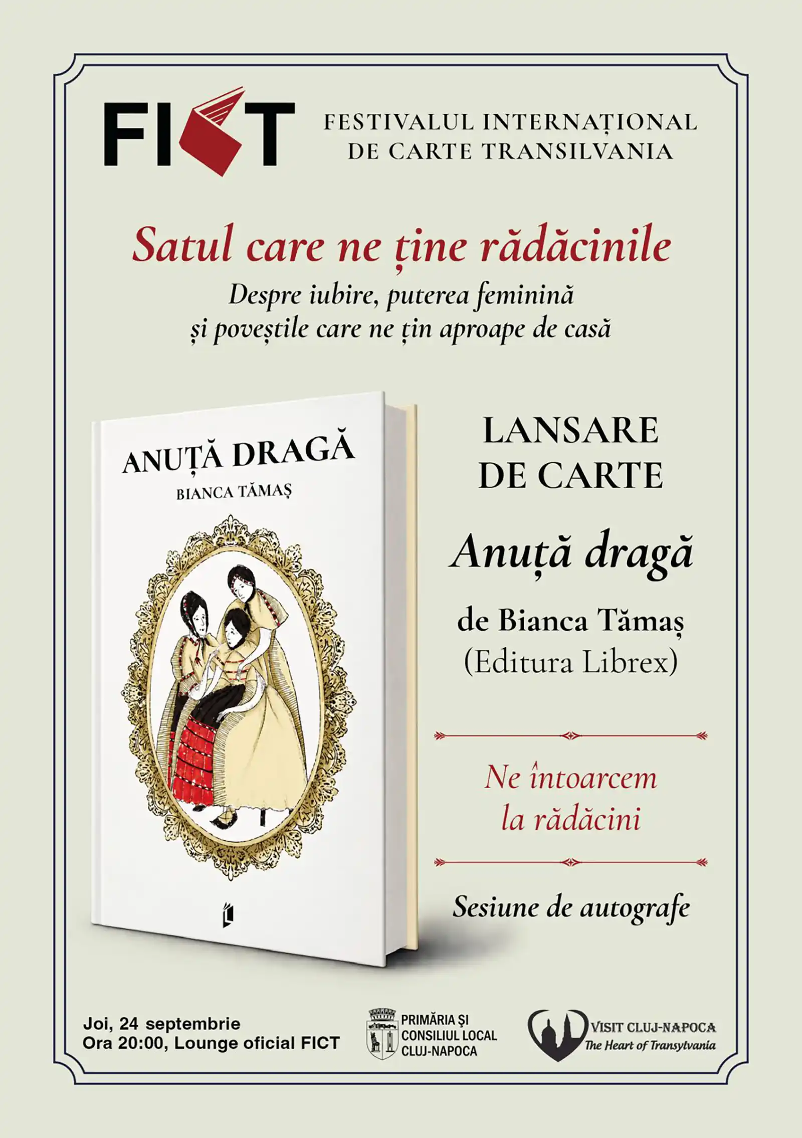 Bianca Tămaș aduce înapoi romanul „Anuță Dragă”, într-o ediție nouă, la FICT 12