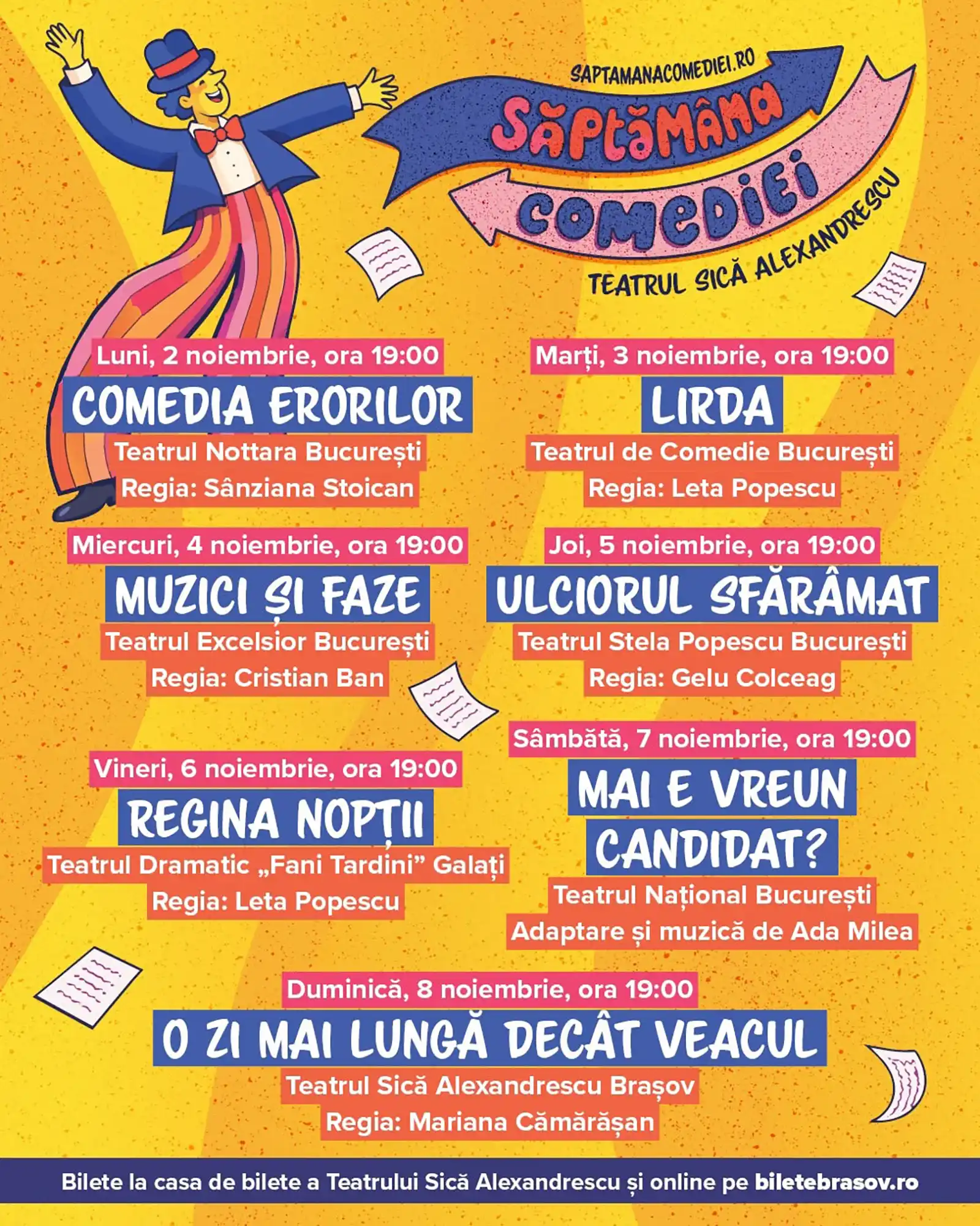 Program Săptămâna Comediei 2026