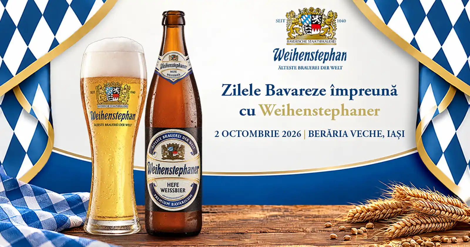 Weihenstephaner deschide sezonul Zilelor Bavareze la Iași, cu bere bună și jocuri tradiționale