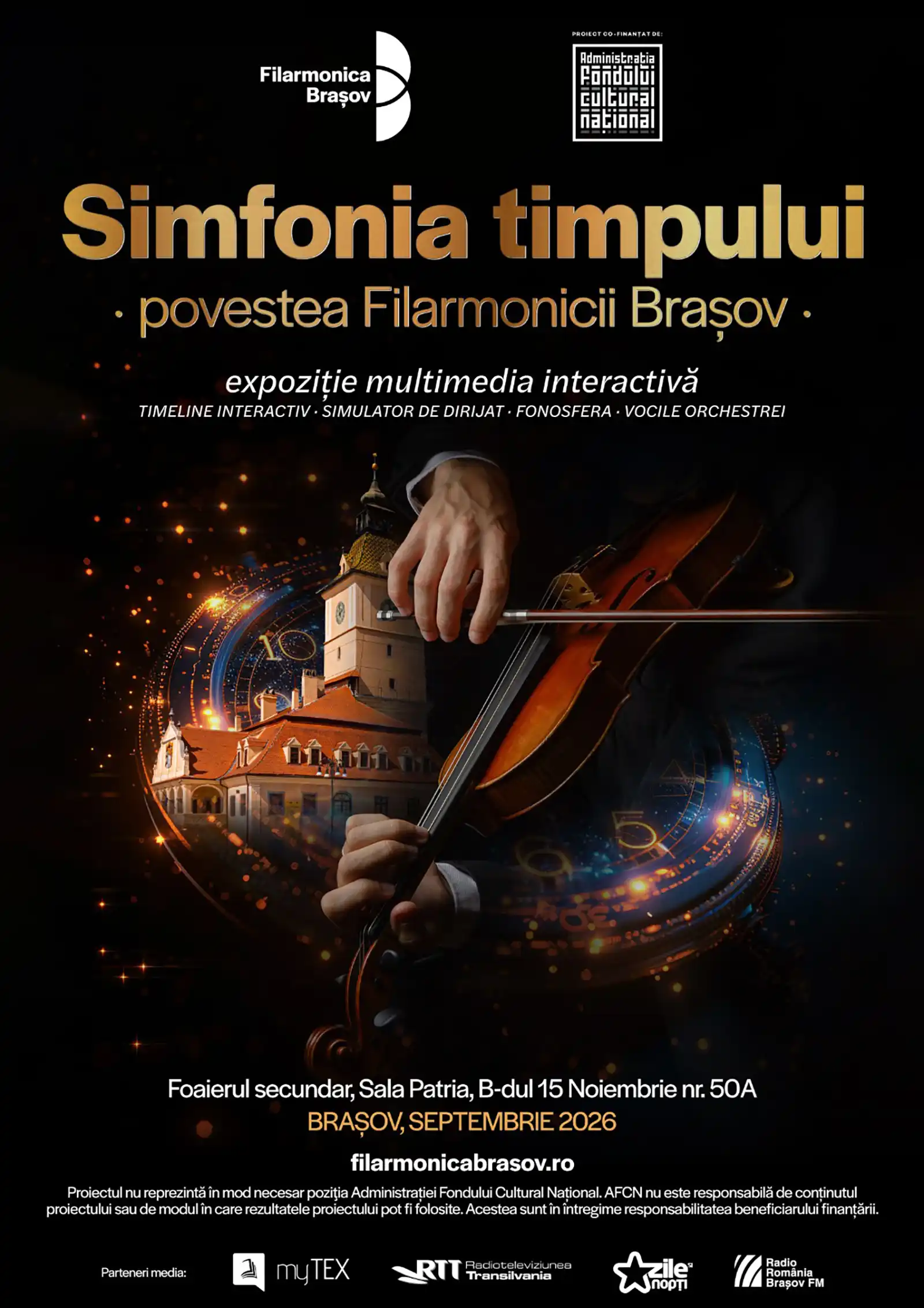 Filarmonica Brașov inaugurează expoziția interactivă „Simfonia Timpului – Povestea Filarmonicii Brașov”