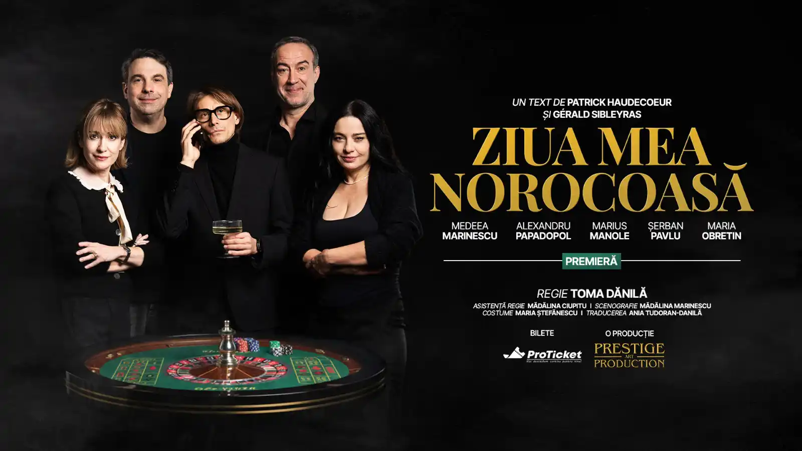 Horațiu Mălăele, Maia Morgenstern, Marius Manole și Medeea Marinescu, pe scenele din București, Craiova și Brașov, &icirc;n septembrie