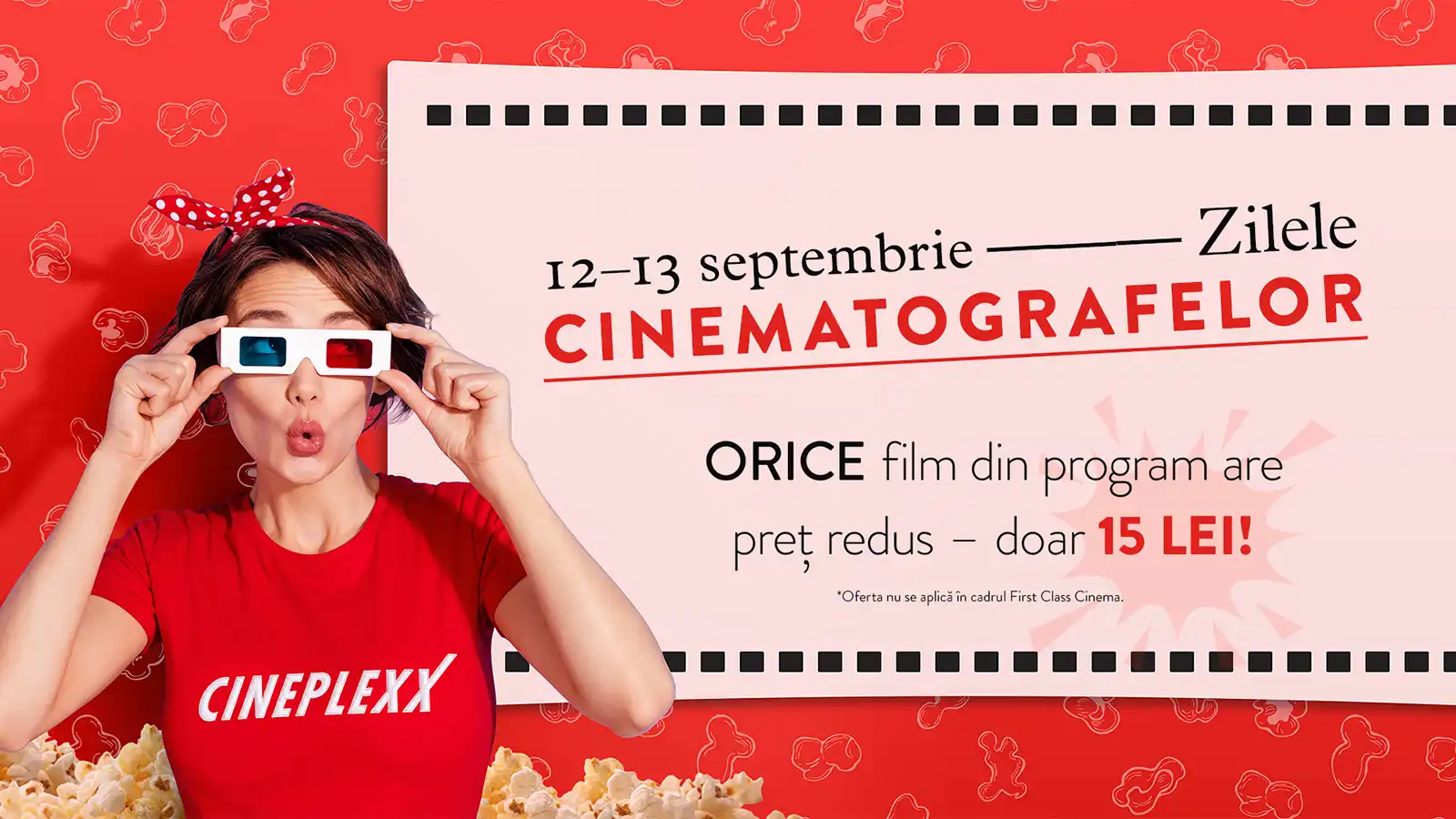 Cineplexx sărbătorește Zilele Cinematografelor pe 12 și 13 septembrie!