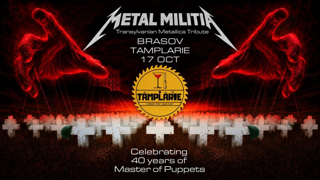 BRASOV: Metal Militia - Metallica tribute band 40 YEARS OF MASTER OF PUPPETS, TAMPLARIE