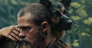 Brad Pitt și câinele Odin în filmul În inima sălbăticiei