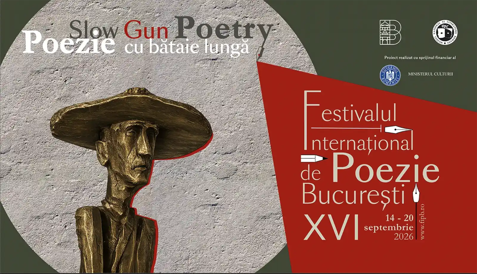 „Slow Gun Poetry / Poezie cu bătaie lungă” – Festivalul Internațional de Poezie București revine cu cea de-a XVI-a ediție