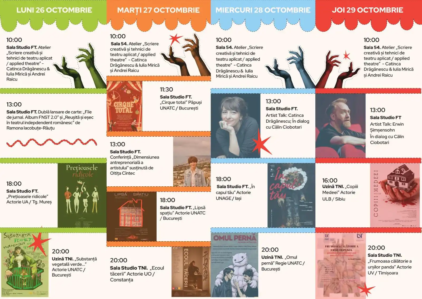 Festivalul Național al Școlilor de Teatru – FNST 3.0 aduce la Iași șapte zile de spectacole, ateliere și întâlniri cu artiști