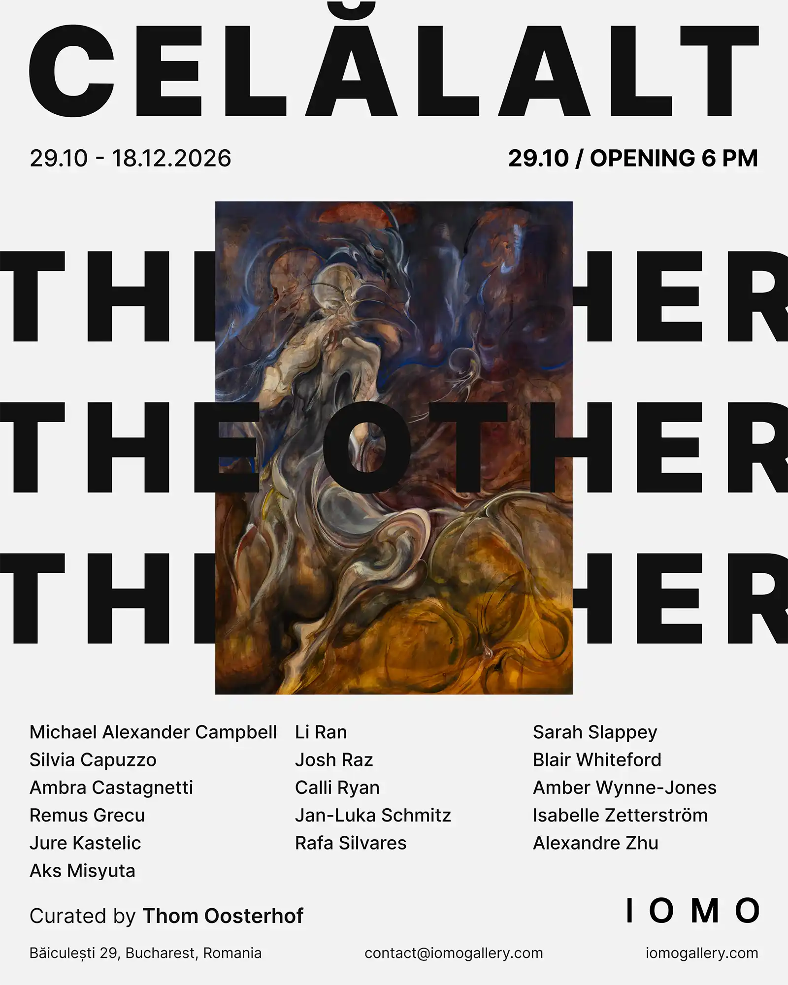 „Celălalt / The Other”, expoziție de grup cu 16 artiști internaționali la IOMO Gallery