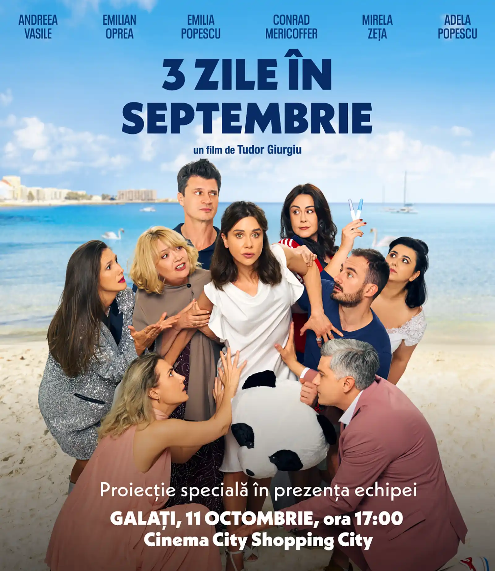 Tudor Giurgiu și echipa filmului „3 zile în septembrie” vin la Galați.