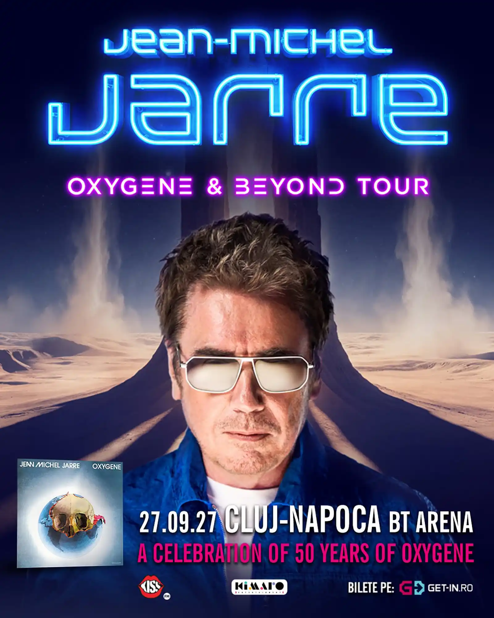Jean-Michel Jarre vine în România în 2027, cu turneul aniversar „Oxygene & Beyond”