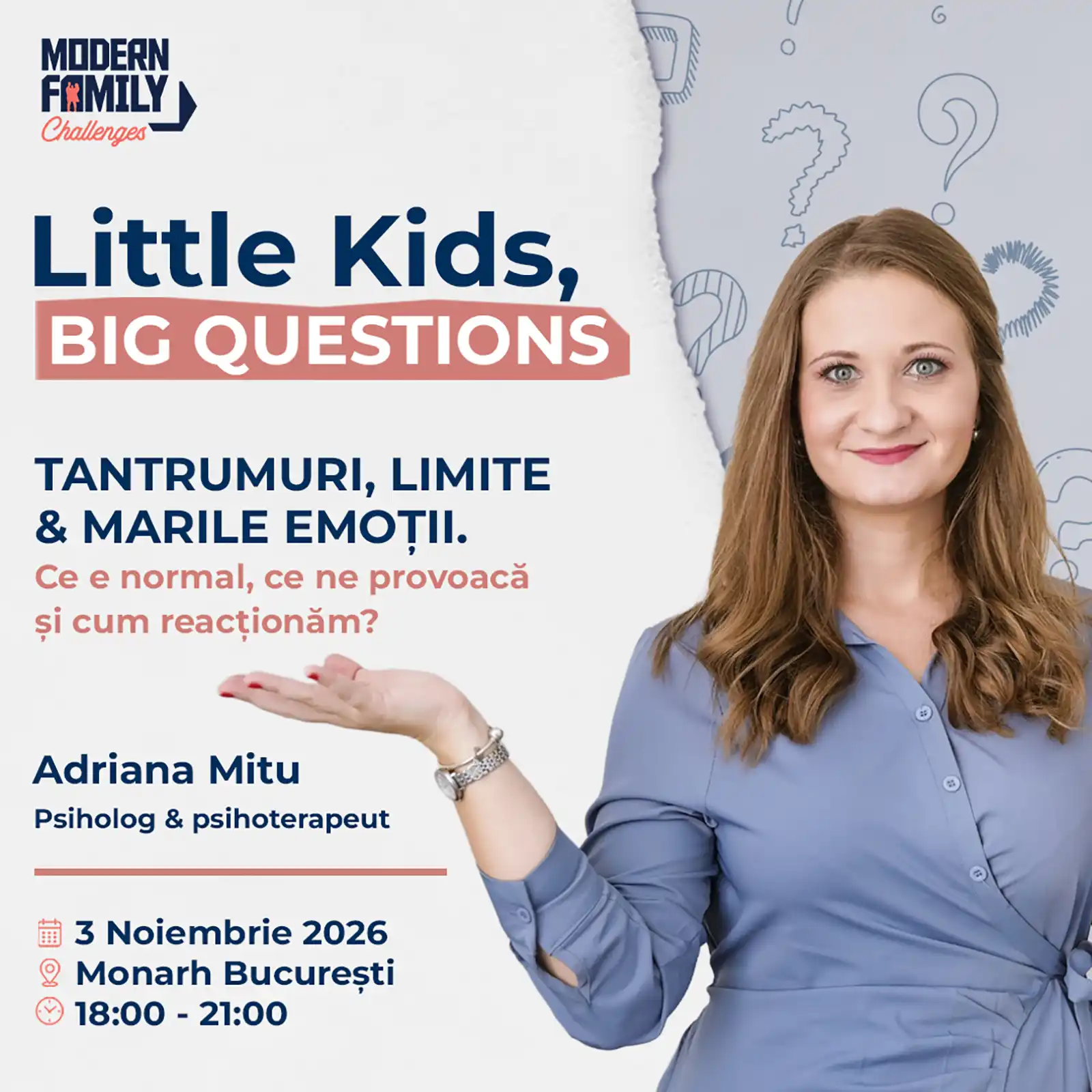 Modern Family Challenges revine la București: răceli, somn, tantrumuri și întrebările părinților