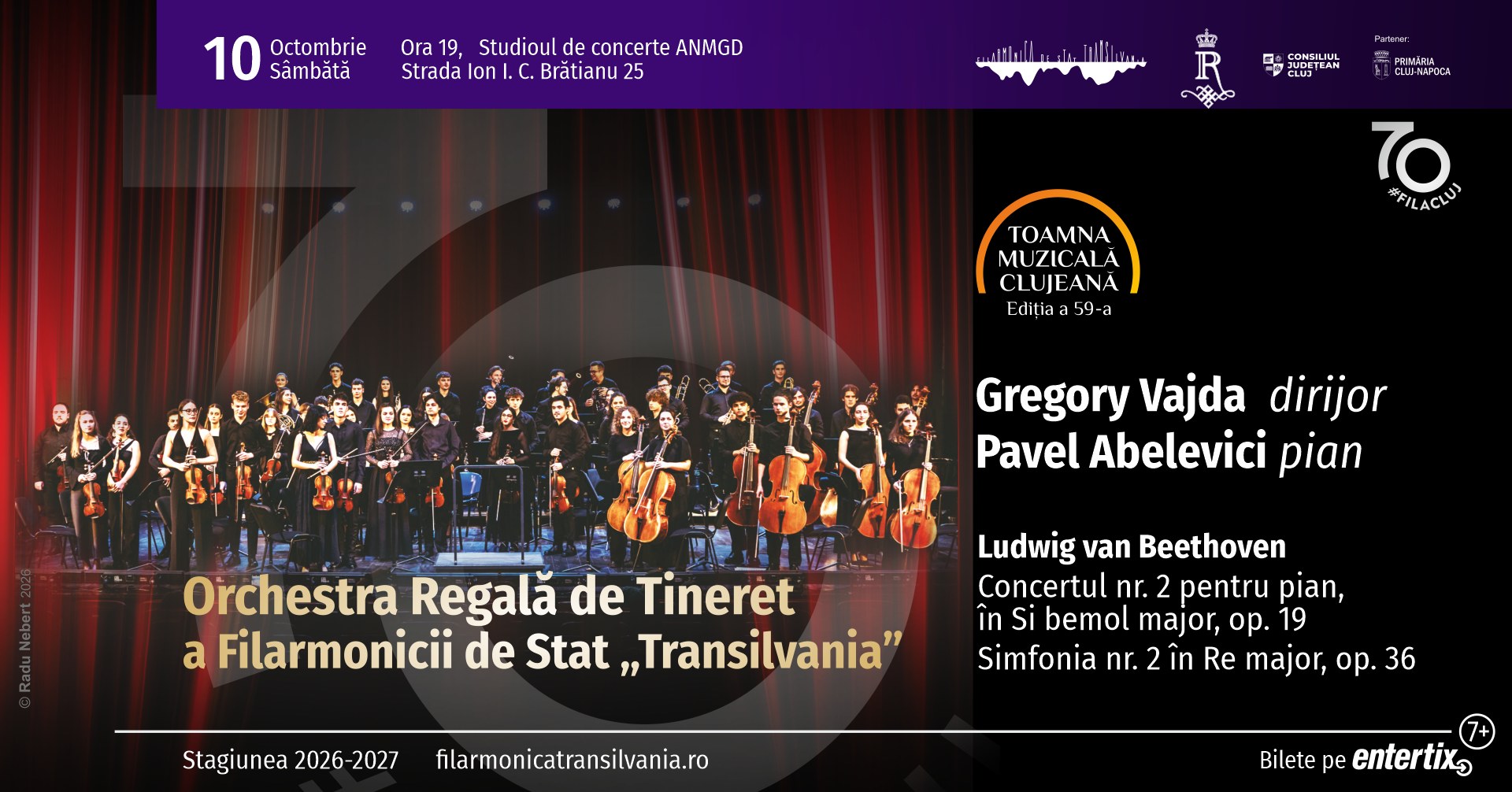 Concert simfonic – Orchestra Regală de Tineret a Filarmonicii de Stat „Transilvania”