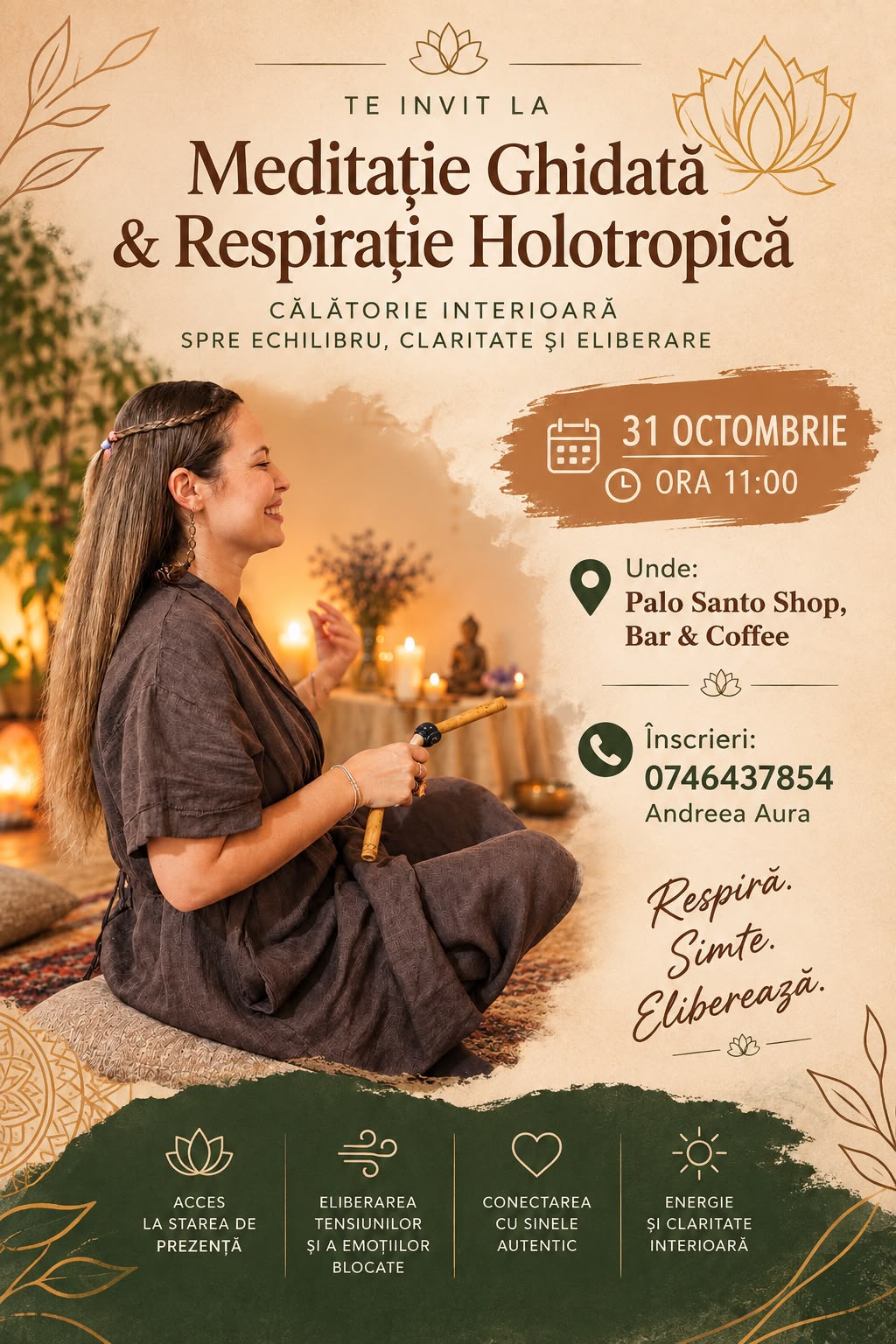 Respirație Holotropică & Meditație Ghidată cu Cojocar Andreea