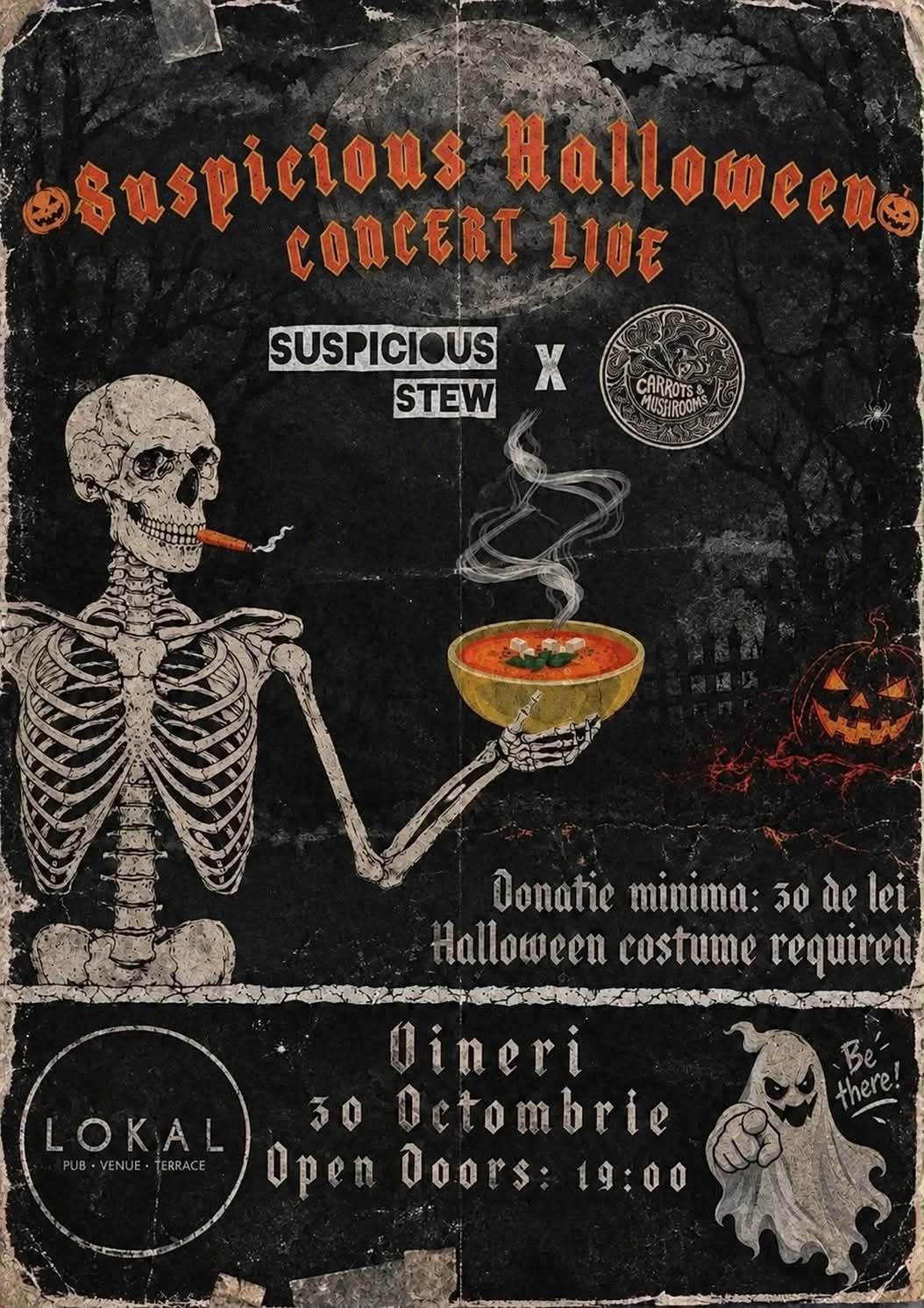 Concert Suspicious Stew + Carrots and Mushrooms