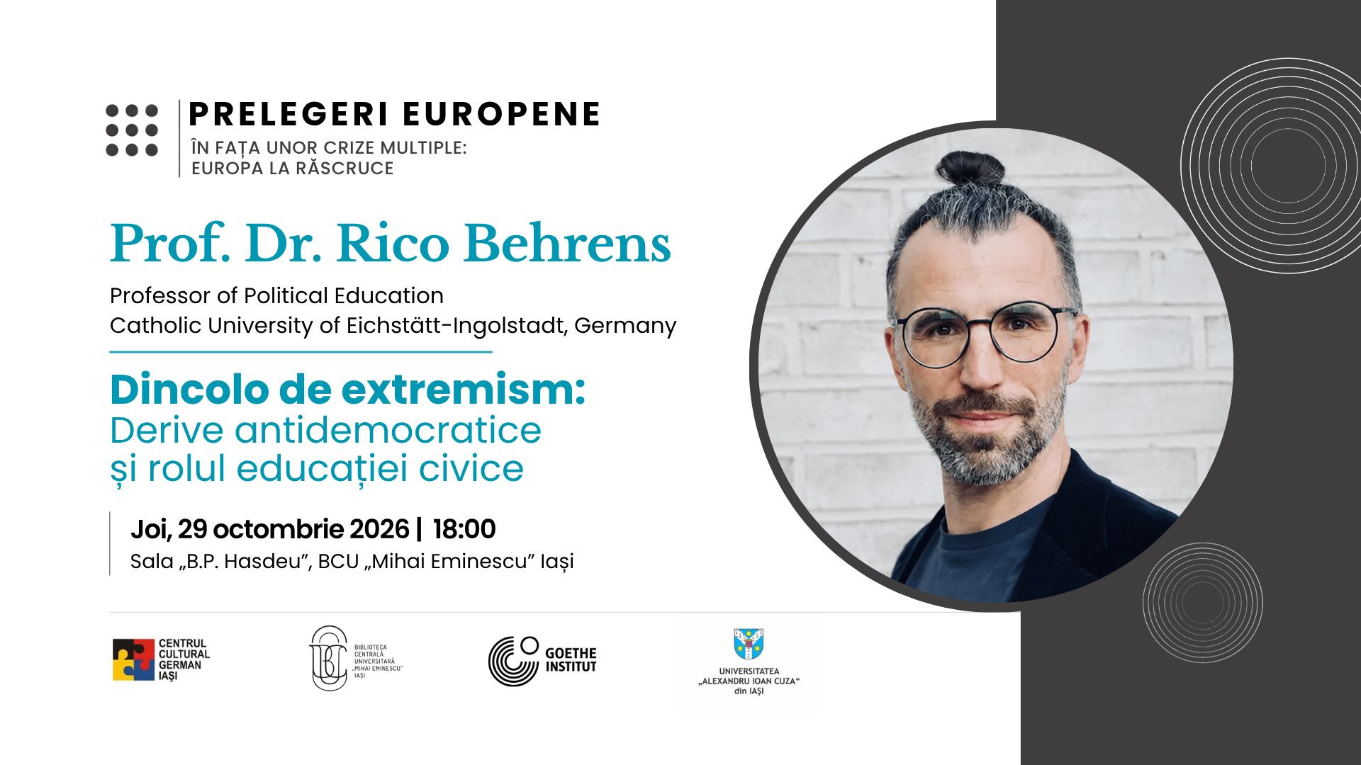 European Lectures: Dincolo de extremism | Prof. Dr. Rico Behrens (DE)