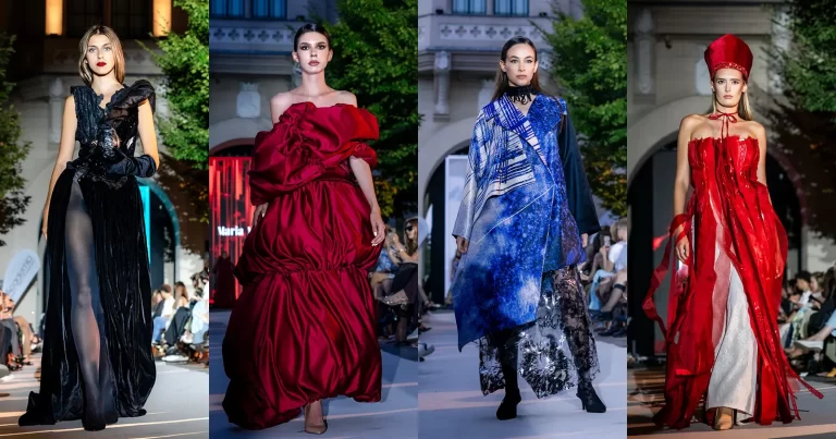Model prezentând o creații la ART EAST FASHION FESTIVAL 2026