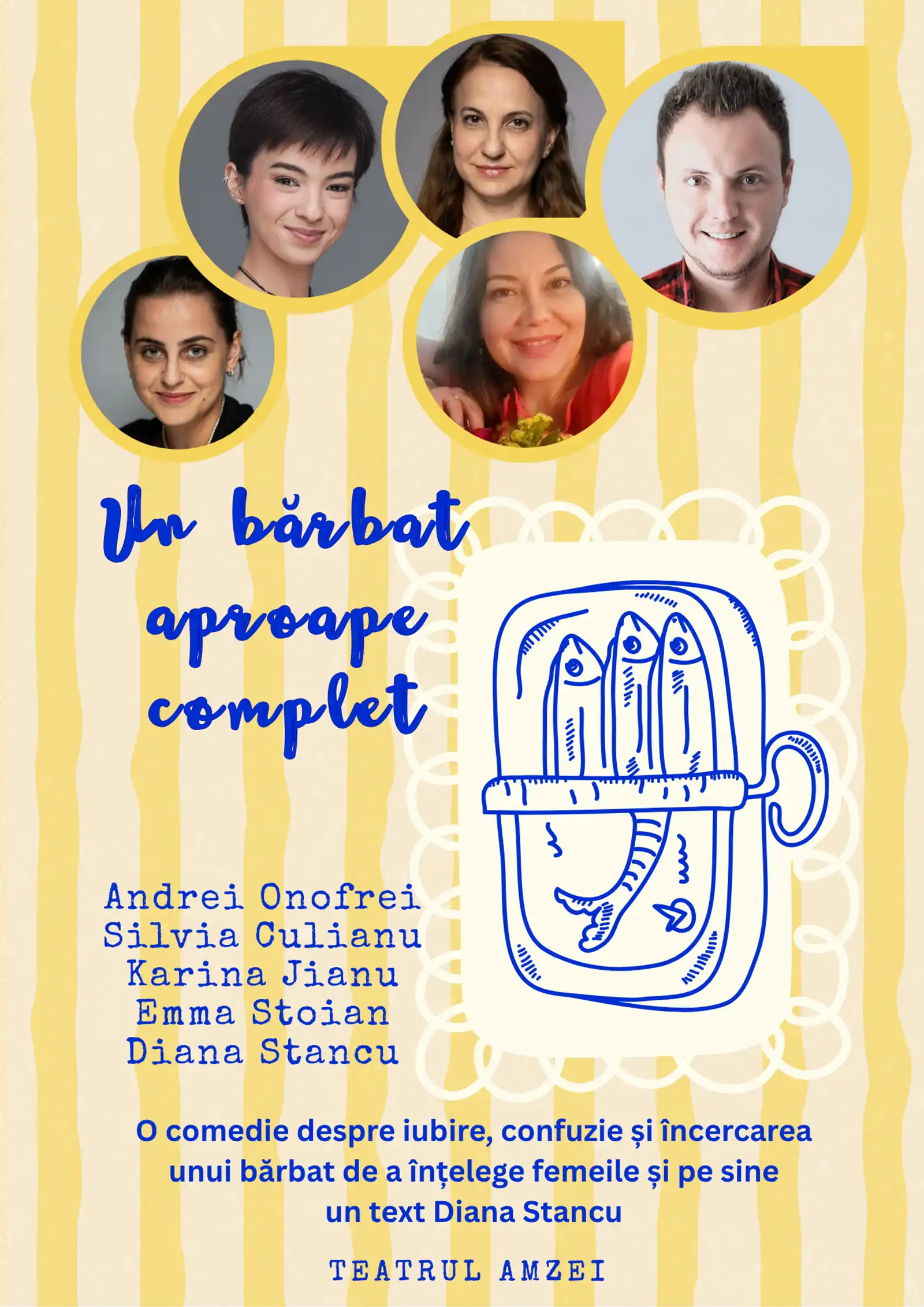 Afis un barbat aproape complet