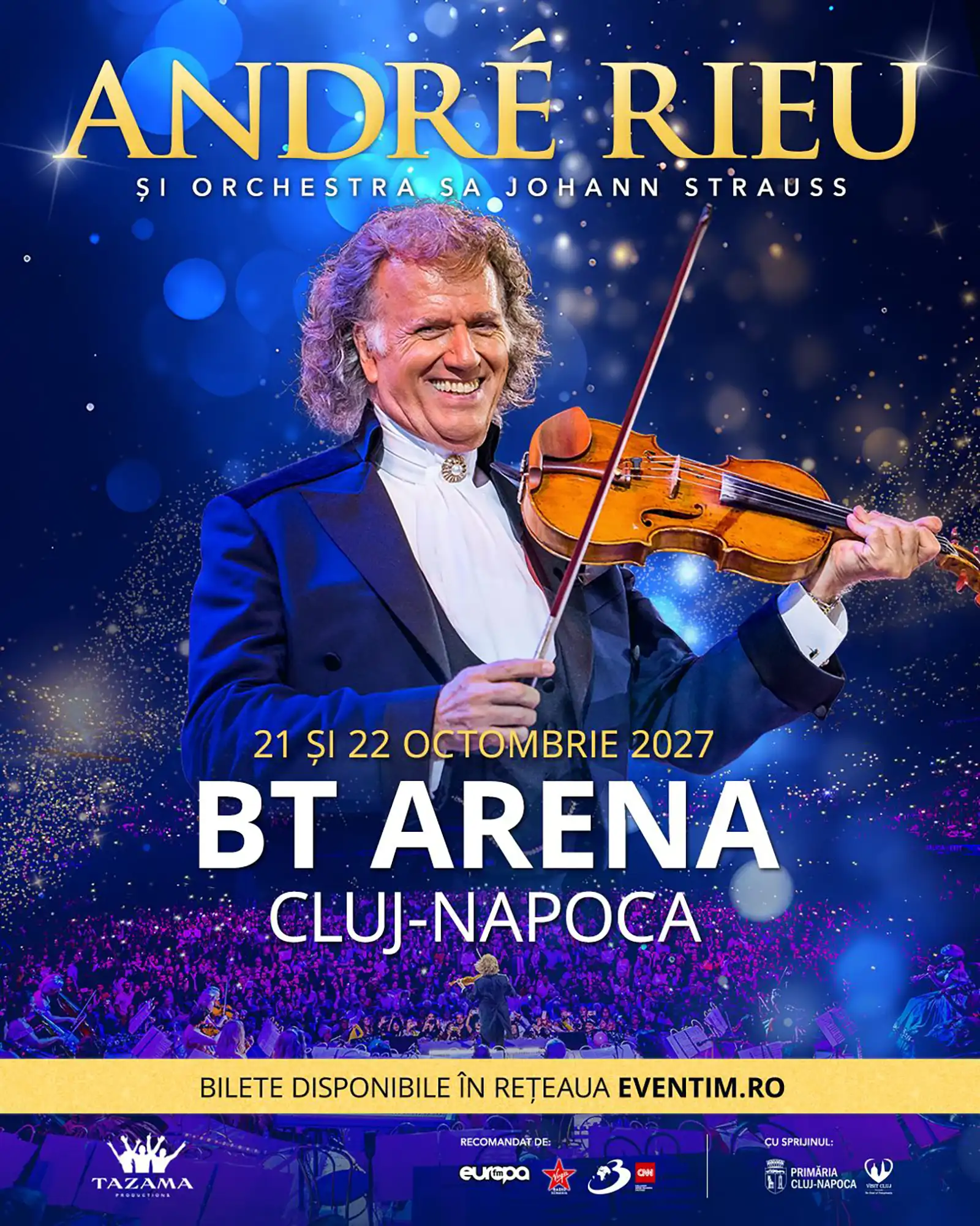 André Rieu revine în România anul viitor, cu două concerte