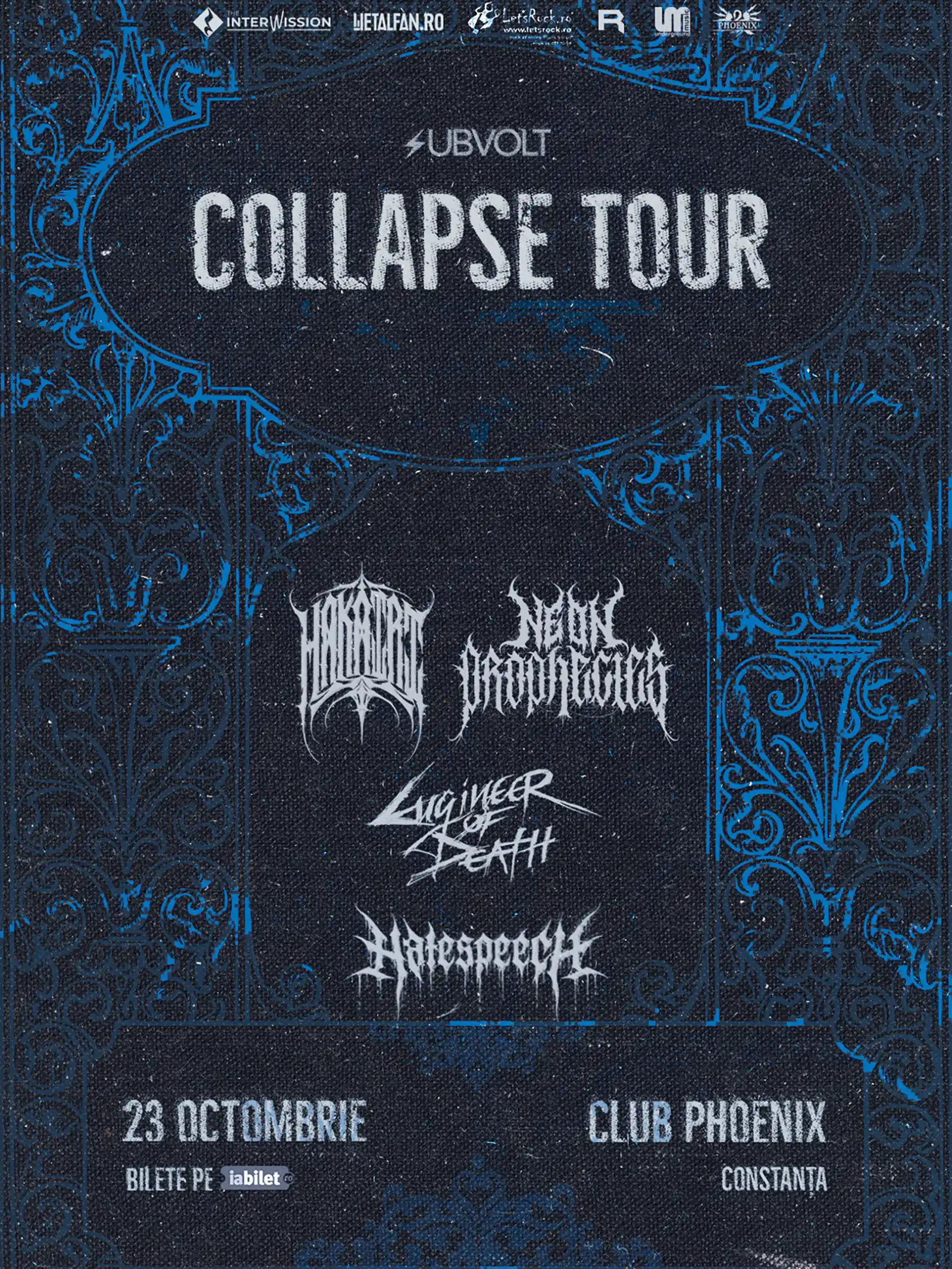 Hakairi, Neon Prophecies, Hatespeech și Engineer of Death live în Phoenix, Constanța: program și reguli de acces