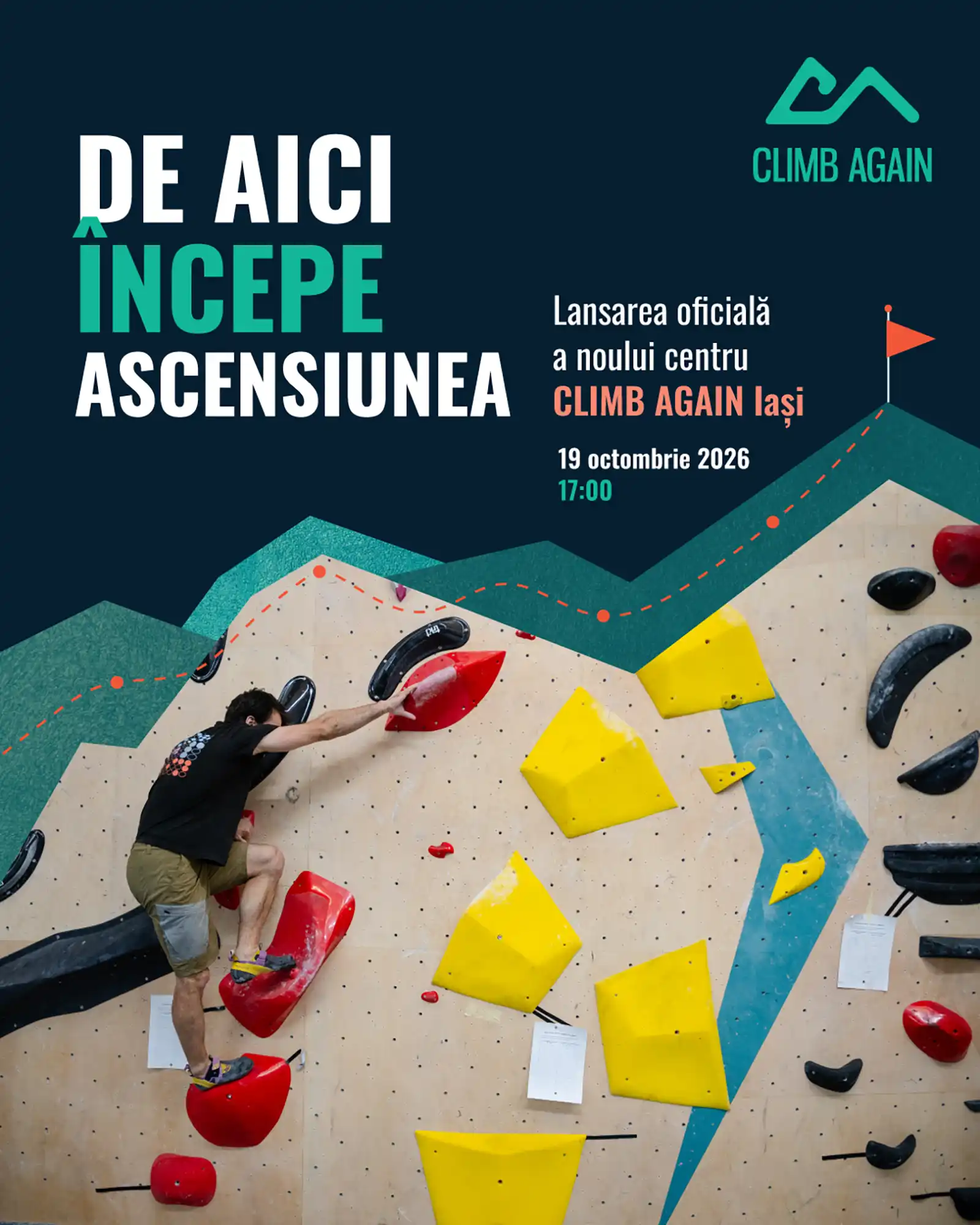 Climb Again inaugurează cea mai mare sală de cățărat din Iași, un centru dedicat terapiei, sportului și comunității