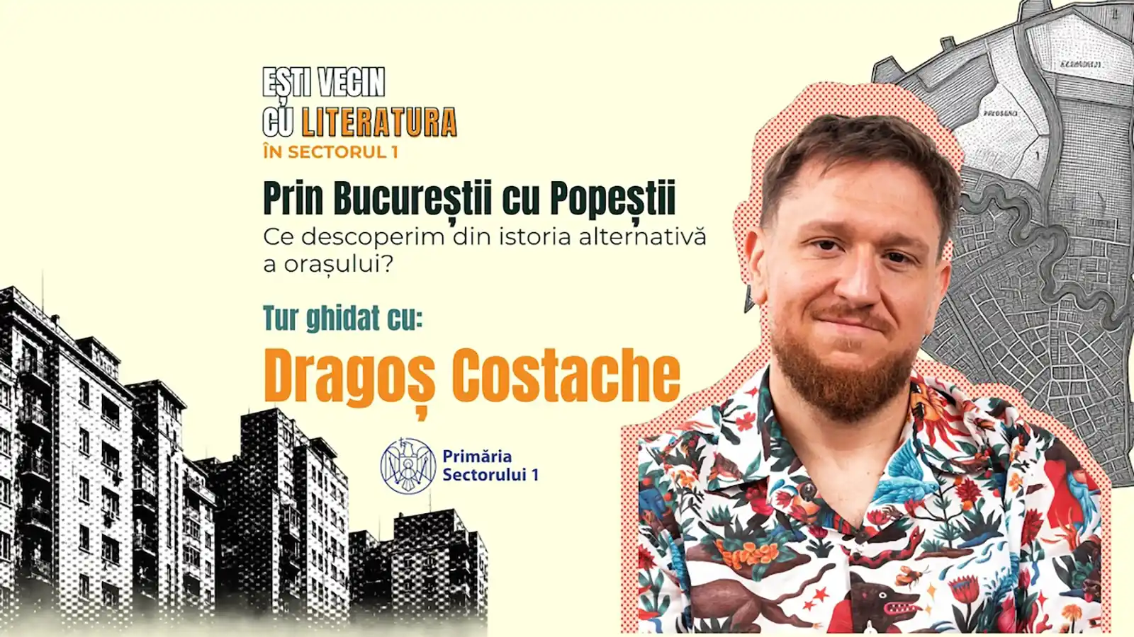 Ești vecin cu literatura: Harta Literară duce poveștile din cărți în cartierele Sectorului 1