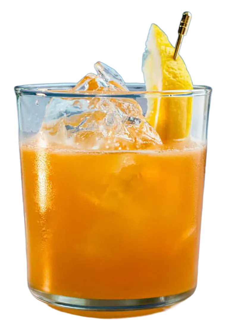 Cocktail GOLȘD RUSH cu miere, gheață și lămâie
