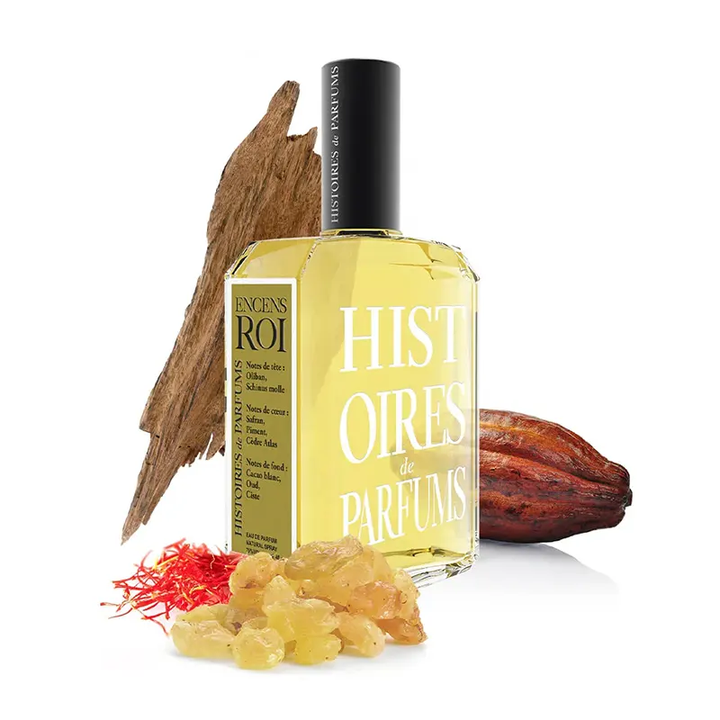 Parfumul ENCENS ROI alături de lemn aromatic, șofran și rășini