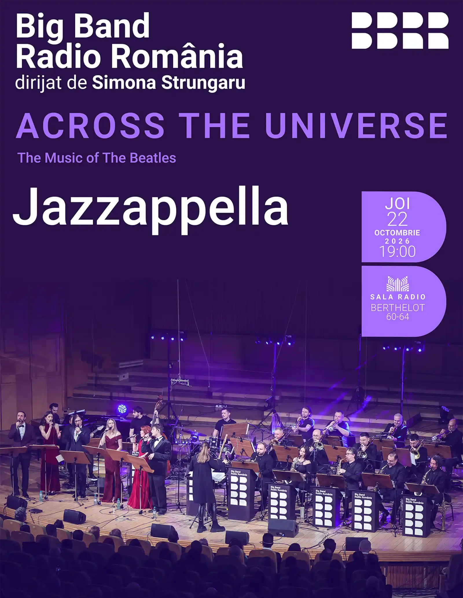Muzica Beatles reinventată în sonorități de jazz: Jazzappella și Big Band-ul Radio România