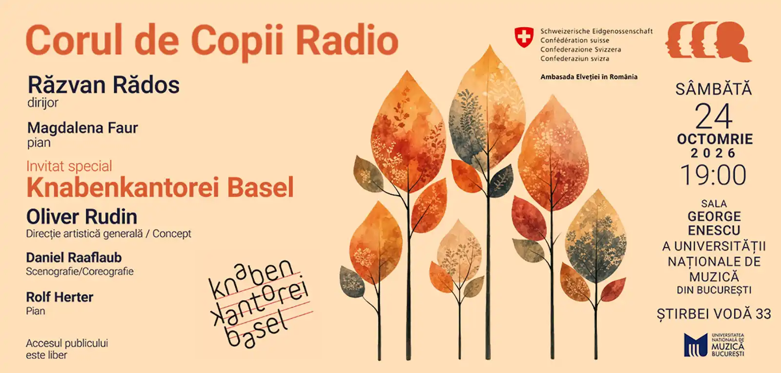 Corul de Copii Radio: două concerte extraordinare cu acces liber, cu invitați din Germania și Elveția