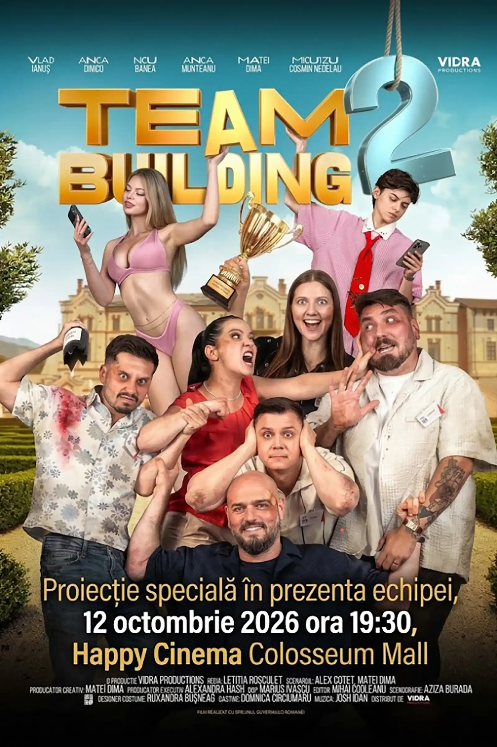 Vedetele din „TEAMBUILDING 2” vin față în față cu publicul la o proiecție specială, pe 12 octombrie, la Happy Cinema din Colosseum Mall