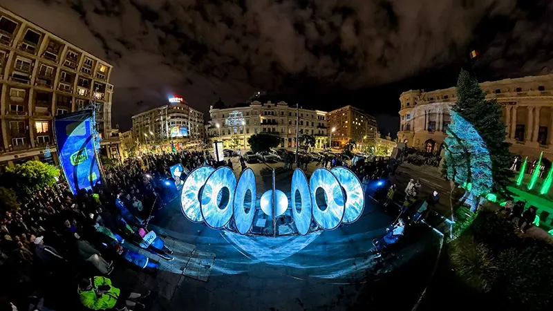 Instalație luminoasă la Spotlight Festivalul Internațional al Luminii din București