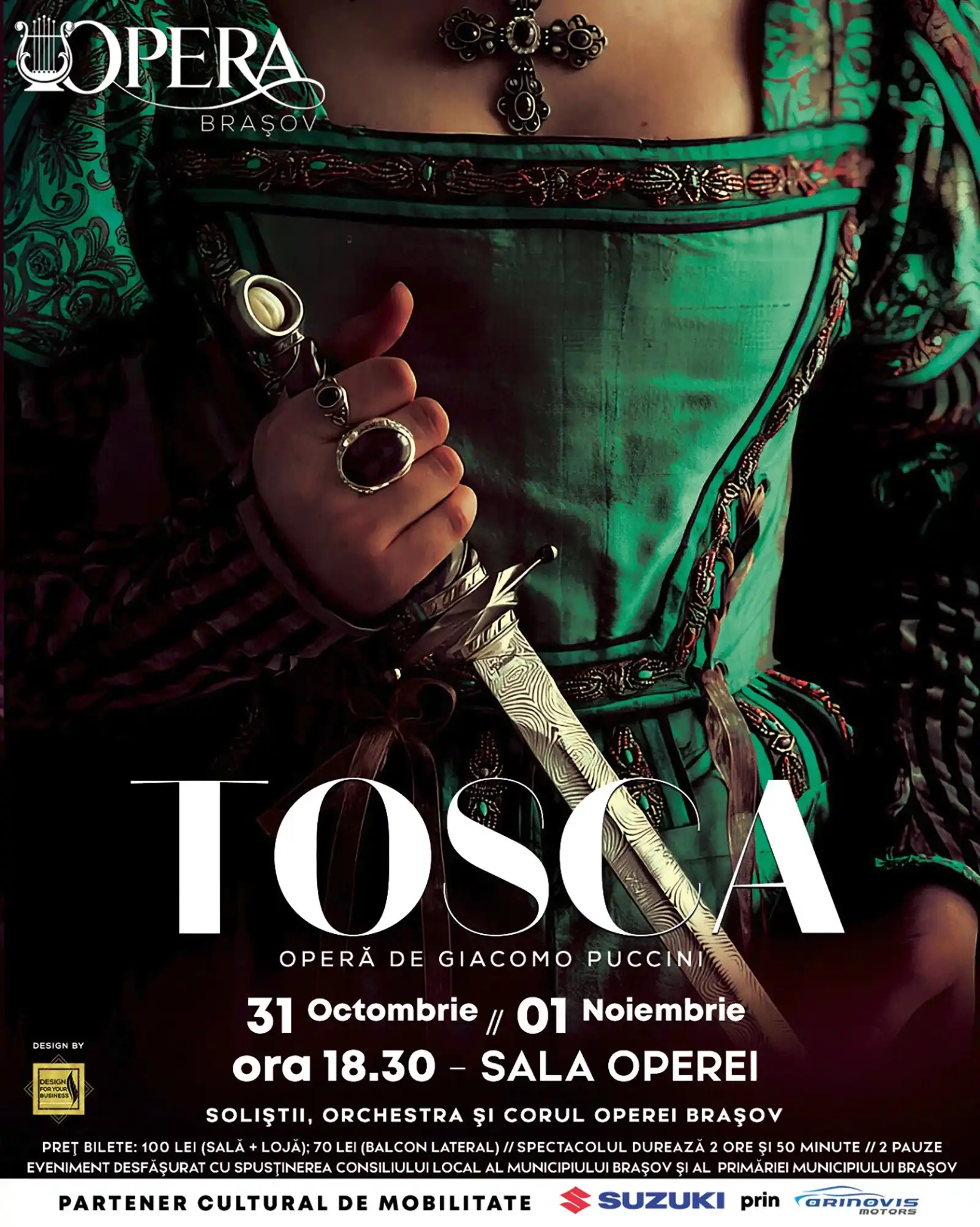&bdquo;Tosca&rdquo;, o operă ca un thriller, pe scena Operei Brașov