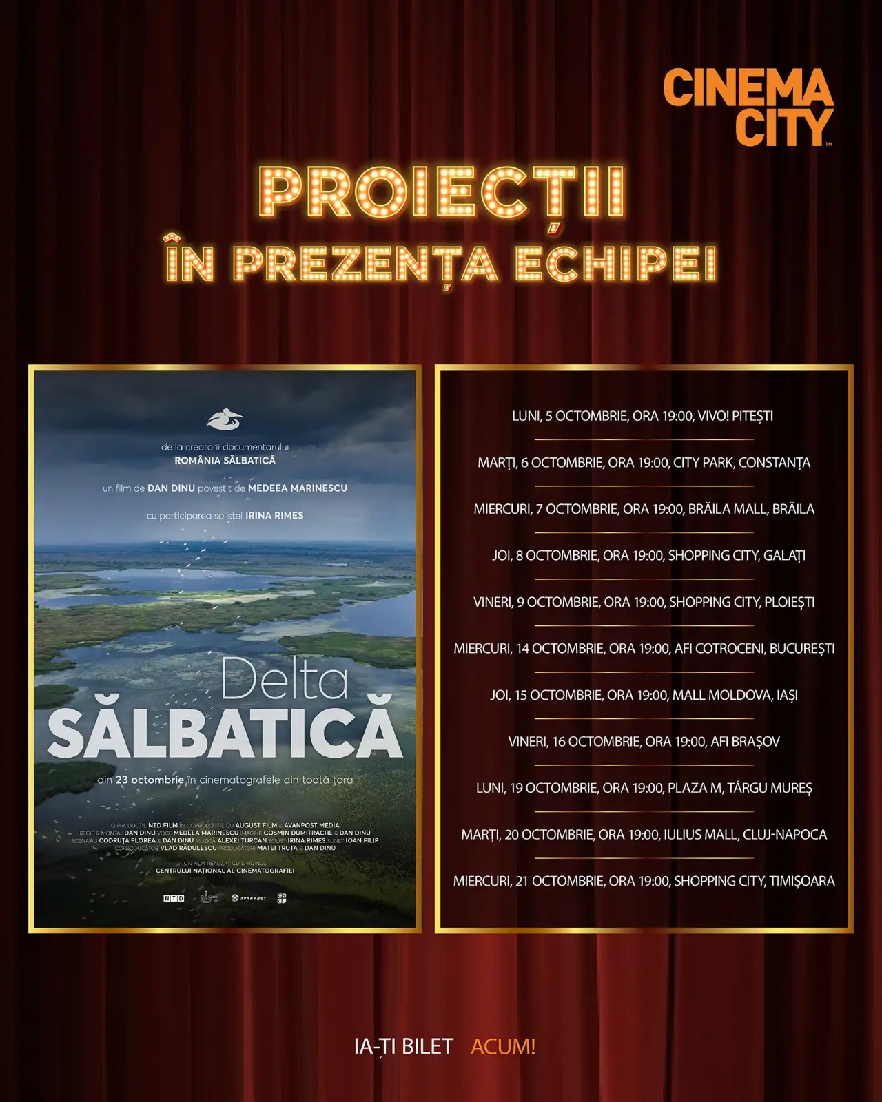 Documentarul „Delta Sălbatică” pornește în caravană în 10 orașe din țară și invită spectatorii să susțină renaturarea unei zone din Delta Dunării