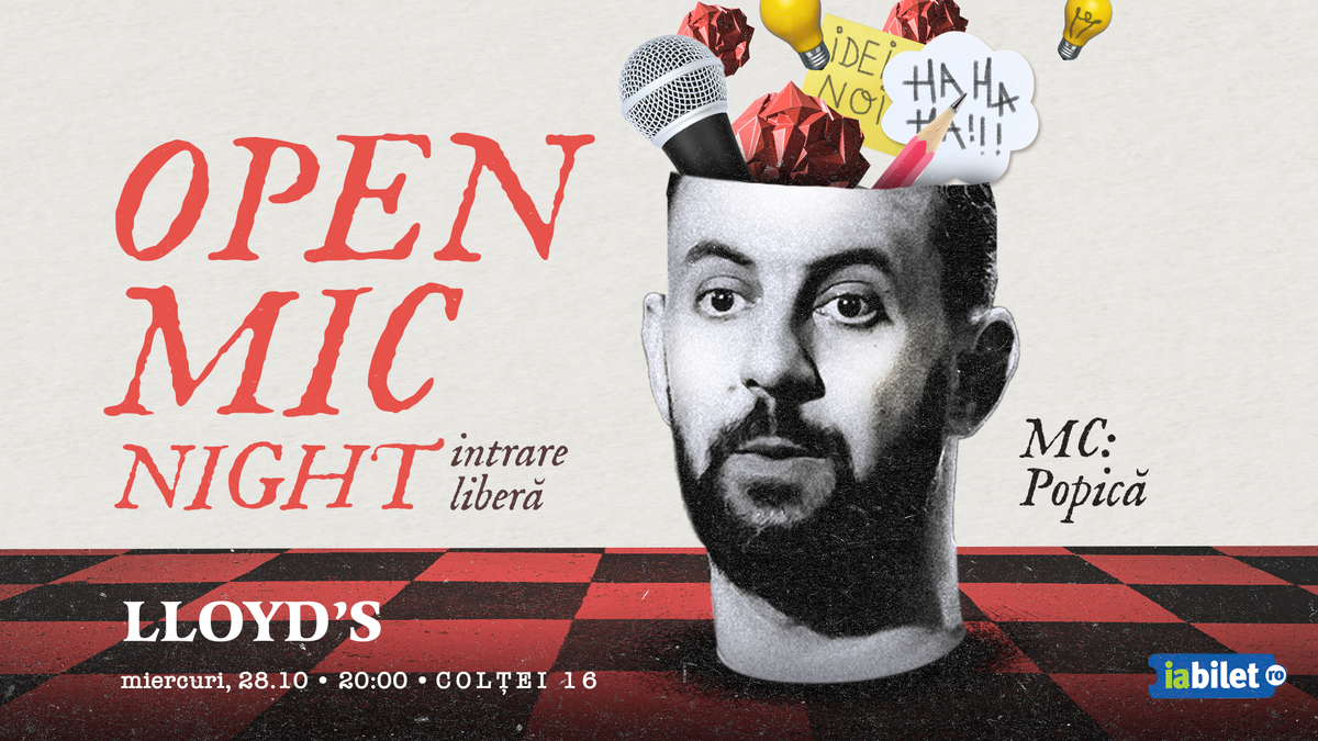 Lloyd’s: Stand-up comedy Open Mic cu MC Popică