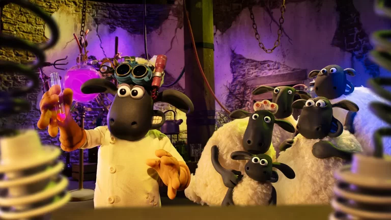 Mielul Shaun și turma sa în filmul Mielul Shaun: Aventuri de Halloween