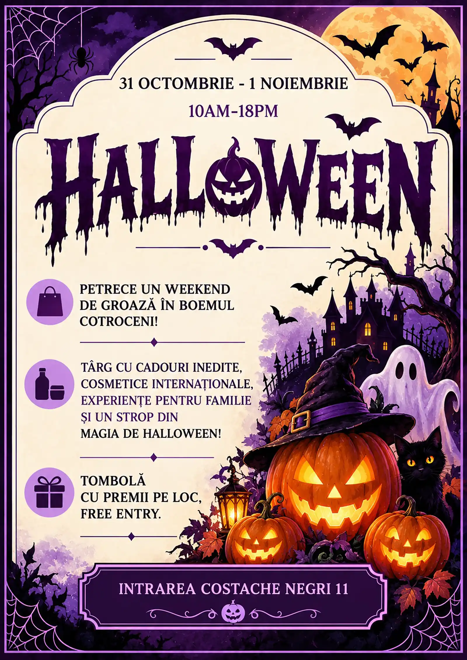 Halloween în Cotroceni: două zile de descoperiri, cadouri și surprize de toamnă